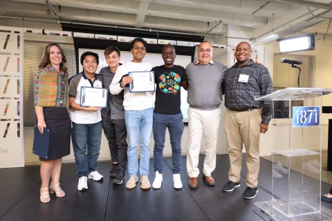 Photo of the Big Q Hackathon Technical phase first place winners