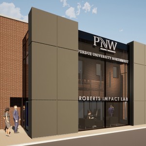 A rendering of Purdue University Northwest’s planned Roberts Impact Lab