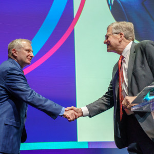 Michael Manfra accepting the Buckley Prize