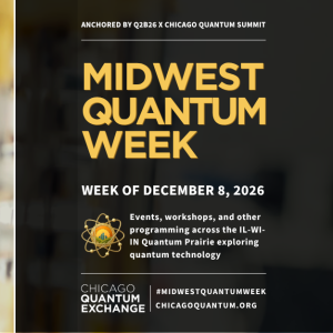 Midwest Quantum Week banner showing a dil fridge