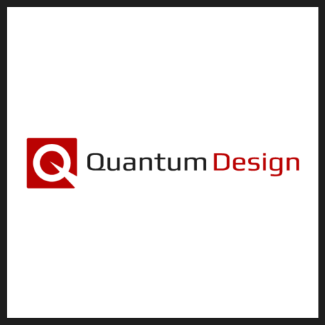 Quantum Design logo with sponsor frame