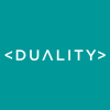 Duality Accelerator logo with turquoise background